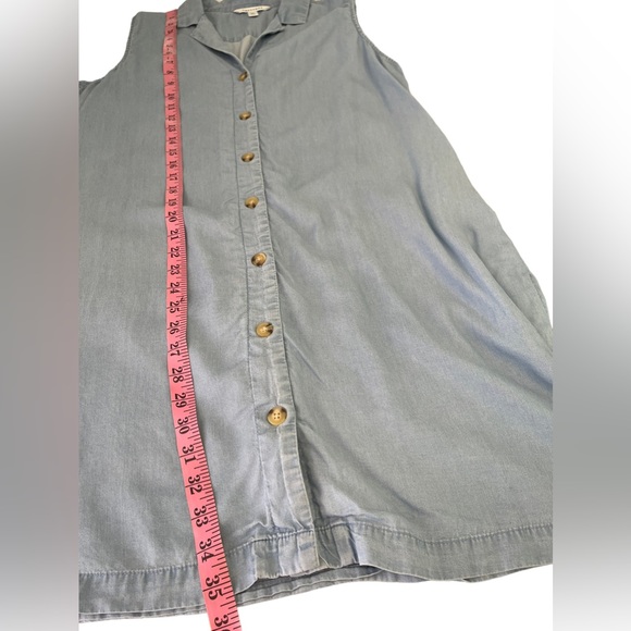 POPSUGAR Blue Chambray Mini Dress With Pockets Women Size XL - Picture 11 of 11